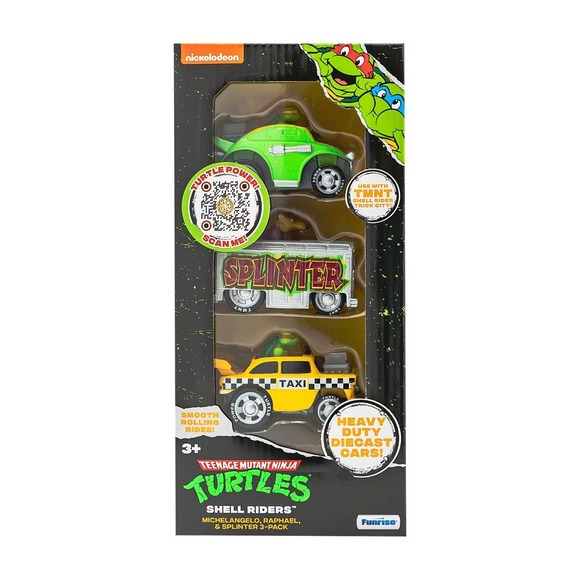 Nickelodeon Other - Teenage Mutant Ninja Turtles Diecast Cars Michelangelo, Raphael‎ & Splinter NEW